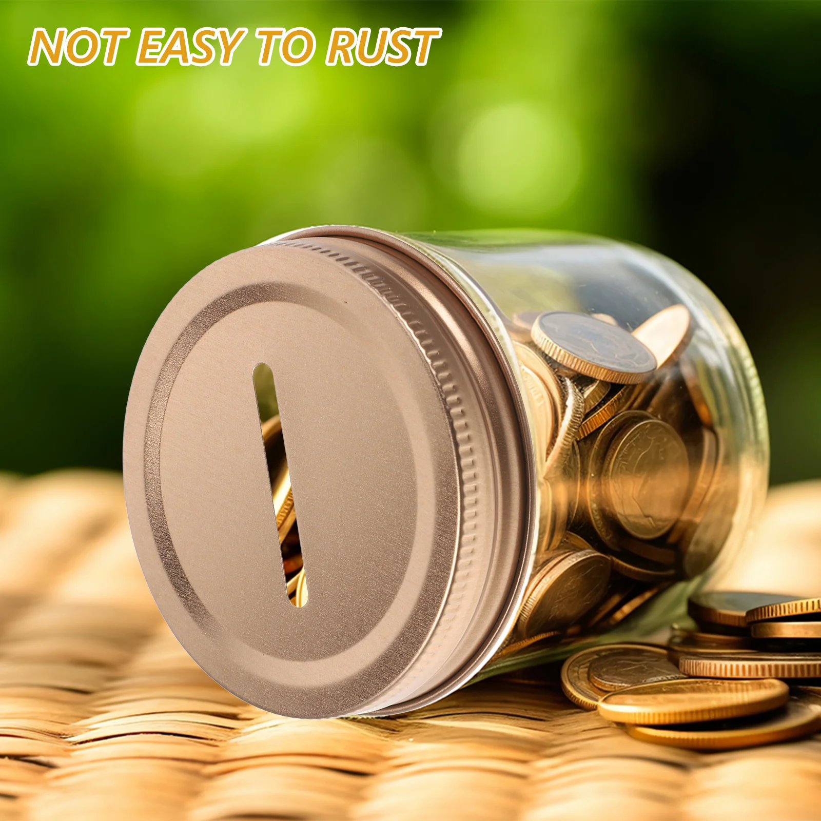 20Pcs Coin Slot Jar Lids Tinplate Thick Sealing Covers Leakproof Mason Jar Caps for Piggy Bank Saving Pot Replacement
20Pcs Coin Slot Jar Lids Tinplate Thick Sealing Covers Leakproof Mason Jar Caps for Piggy Bank Saving Pot Replacement