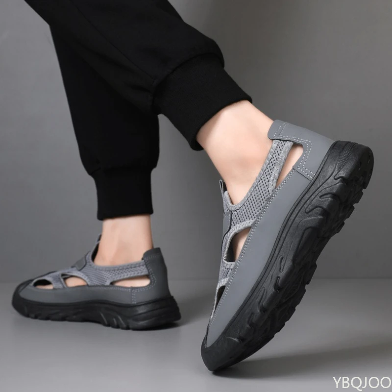 Men's Non Slip Sandals Summer Mesh Baotou Breathable Driving Hollow Outdoor Middle Aged Leisure Versatile Thick Bottom Sandals
Men's Non Slip Sandals Summer Mesh Baotou Breathable Driving Hollow Outdoor Middle Aged Leisure Versatile Thick Bottom Sandals