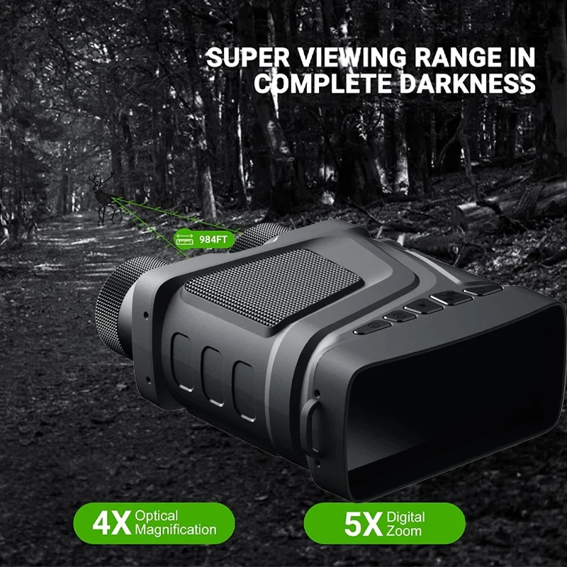 R12 Digital Infrared Night Vision Binocular Telescope 5X Zoom Professional 300M Device for Hunting Camping Perfect for Nighttime
R12 Digital Infrared Night Vision Binocular Telescope 5X Zoom Professional 300M Device for Hunting Camping Perfect for Nighttime