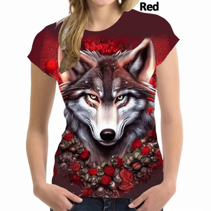 Fashion 3d T-shirt Cool Wolf Printed Tops Hip Hop Rock Personality Short Sleeve Top Quality Women T Shirt
Fashion 3d T-shirt Cool Wolf Printed Tops Hip Hop Rock Personality Short Sleeve Top Quality Women T Shirt