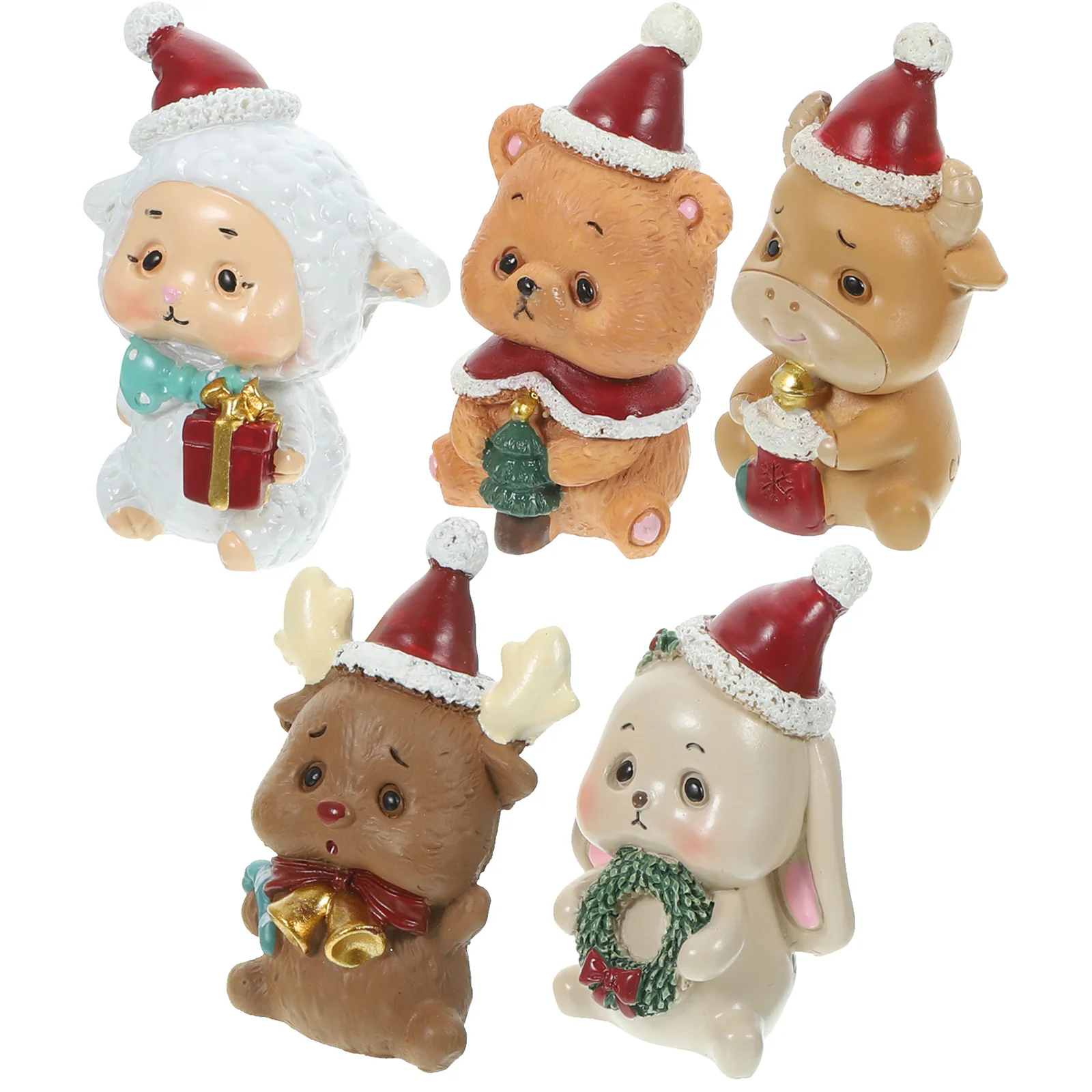 5Pcs Resin Christmas Animal Decoration Miniature Xmas Statue Tiny Animal Resin Craft Christmas Ornaments for Home Tabletop
5Pcs Resin Christmas Animal Decoration Miniature Xmas Statue Tiny Animal Resin Craft Christmas Ornaments for Home Tabletop