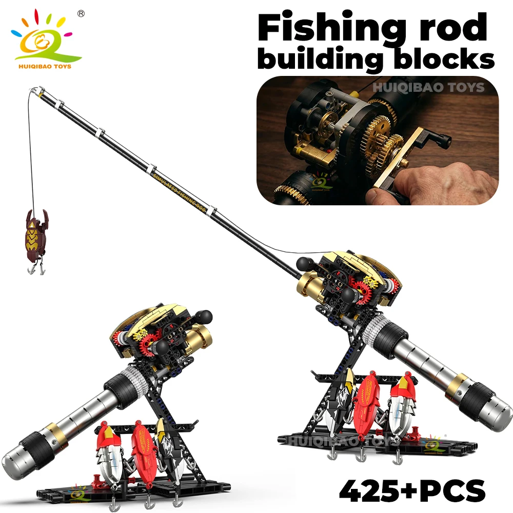HUIQIBAO MOC Fishing Rod Building Blocks Technology Machinery Series Assembly Simulation Model Multi Shaped Fishing Bait Toys
HUIQIBAO MOC Fishing Rod Building Blocks Technology Machinery Series Assembly Simulation Model Multi Shaped Fishing Bait Toys