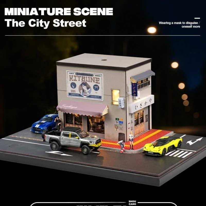 Miniature Scene of Japanese-style Izakaya 1:64 Scale Realistic Building Street with Lights Miniature World Desktop Ornament
Miniature Scene of Japanese-style Izakaya 1:64 Scale Realistic Building Street with Lights Miniature World Desktop Ornament