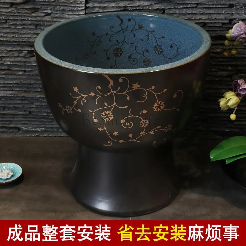 Ceramic mop pool square and round integrated mop mop pool
Ceramic mop pool square and round integrated mop mop pool
