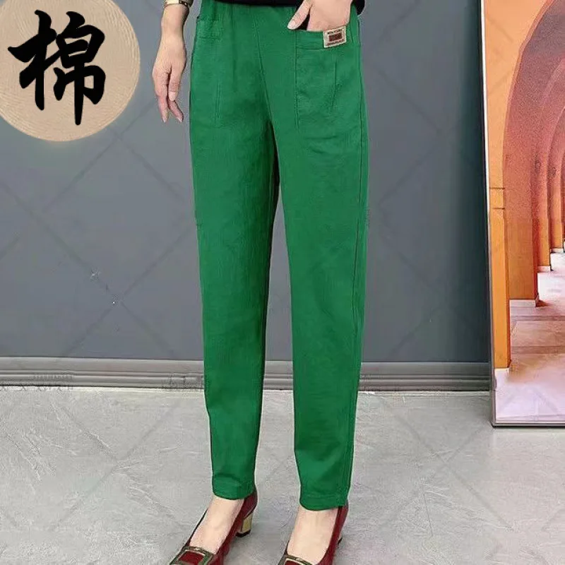 Women's Elastic Waist Cotton Pants Spring and Autumn New Casual Loose Pants
Women's Elastic Waist Cotton Pants Spring and Autumn New Casual Loose Pants