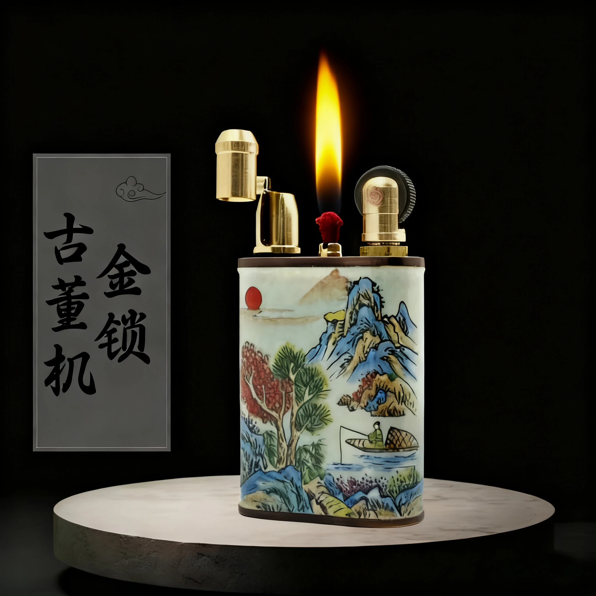 2025 Vintage Enamel Landscape Gold Lock Antique Men's High-Profile Retro Kerosine Lighter Smoking Accessories Torch Lighter
2025 Vintage Enamel Landscape Gold Lock Antique Men's High-Profile Retro Kerosine Lighter Smoking Accessories Torch Lighter