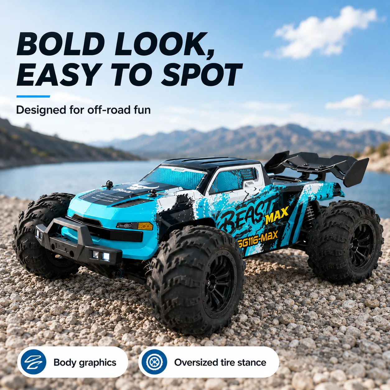 ZNLYRION RC Off-Road Truck SG116 MAX PRO 4WD Up to 40KM/H Brushed/Brushless Optional All Terrain Monster Truck With LED Headlight 2.4G Remote Control RC Car Toys For Adults Kids
ZNLYRION RC Off-Road Truck SG116 MAX PRO 4WD Up to 40KM/H Brushed/Brushless Optional All Terrain Monster Truck With LED Headlight 2.4G Remote Control RC Car Toys For Adults Kids