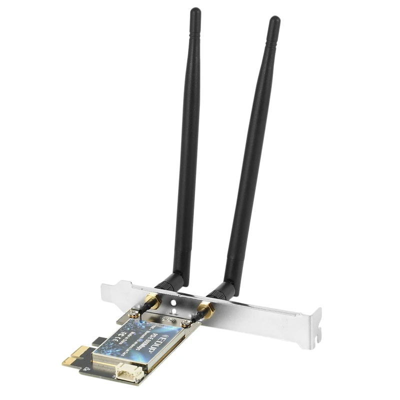Wi-Fi-карта EDUP PCI-E, 600 Мбит/с, Bluetooth 4,2, 2,4 ГГц/5 ГГц, Двухдиапазонная беспроводная сетевая карта с антеннами для настольного ПК
Wi-Fi-карта EDUP PCI-E, 600 Мбит/с, Bluetooth 4,2, 2,4 ГГц/5 ГГц, Двухдиапазонная беспроводная сетевая карта с антеннами для настольного ПК