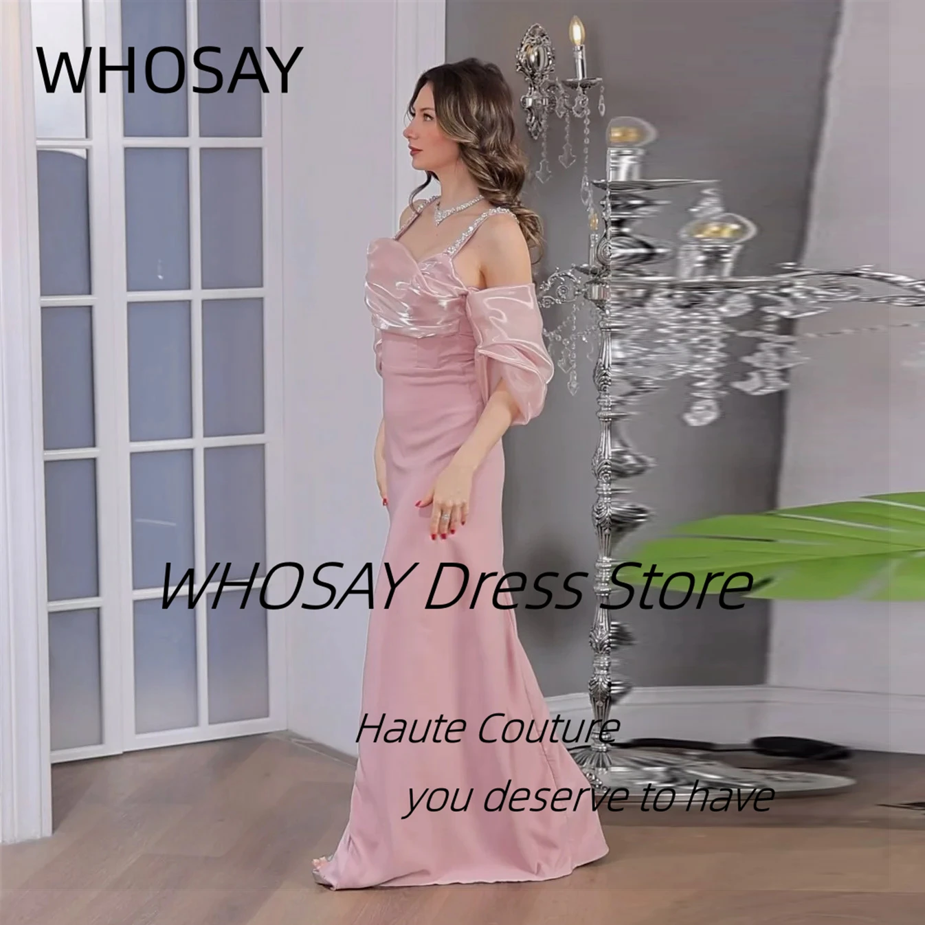 WHOSAY Индивидуальные платья для выпускного вечера на бретельках с бисером и короткими рукавами Вечерние платья на шнуровке сзади Платье для особых случаев
WHOSAY Индивидуальные платья для выпускного вечера на бретельках с бисером и короткими рукавами Вечерние платья на шнуровке сзади Платье для особых случаев