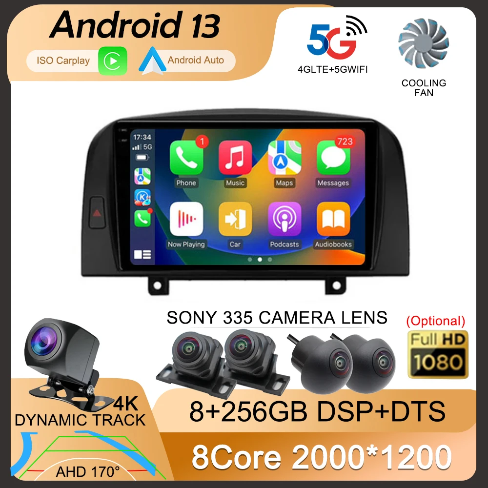 Android 13 For Hyundai SONATA NF 2004 2005 2006 2007 2008 Carplay Car Radio Multimedia Stereo Video Player GPS Navigation Auto
Android 13 For Hyundai SONATA NF 2004 2005 2006 2007 2008 Carplay Car Radio Multimedia Stereo Video Player GPS Navigation Auto