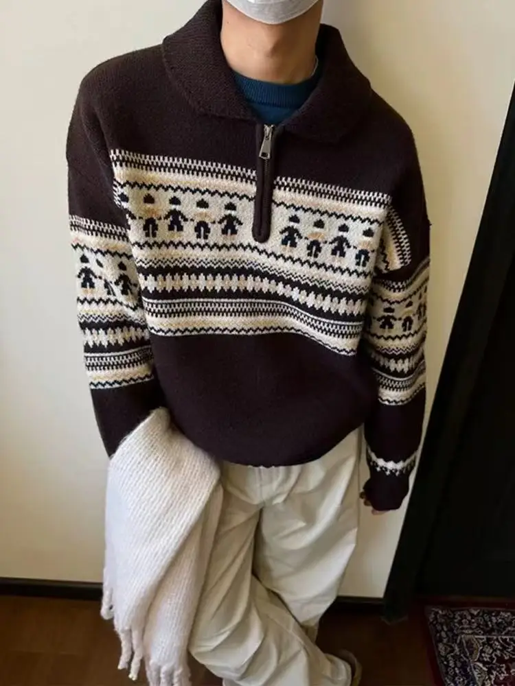 Cisas Aosphere f Zip High Collar Sweater Men's Autumn Winter Lazy Knitted irt Couple Matching Warm Polyester Fiber
Cisas Aosphere f Zip High Collar Sweater Men's Autumn Winter Lazy Knitted irt Couple Matching Warm Polyester Fiber