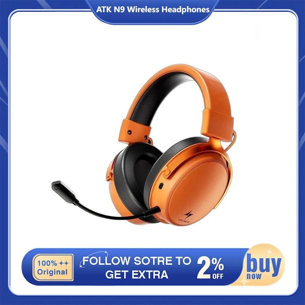 ATK N9 Wireless Headphones Four Modes Bluetooth Headset Ergonomics Noise Reduction Lightweight RGB E-sports Gaming Headset Gift
ATK N9 Wireless Headphones Four Modes Bluetooth Headset Ergonomics Noise Reduction Lightweight RGB E-sports Gaming Headset Gift