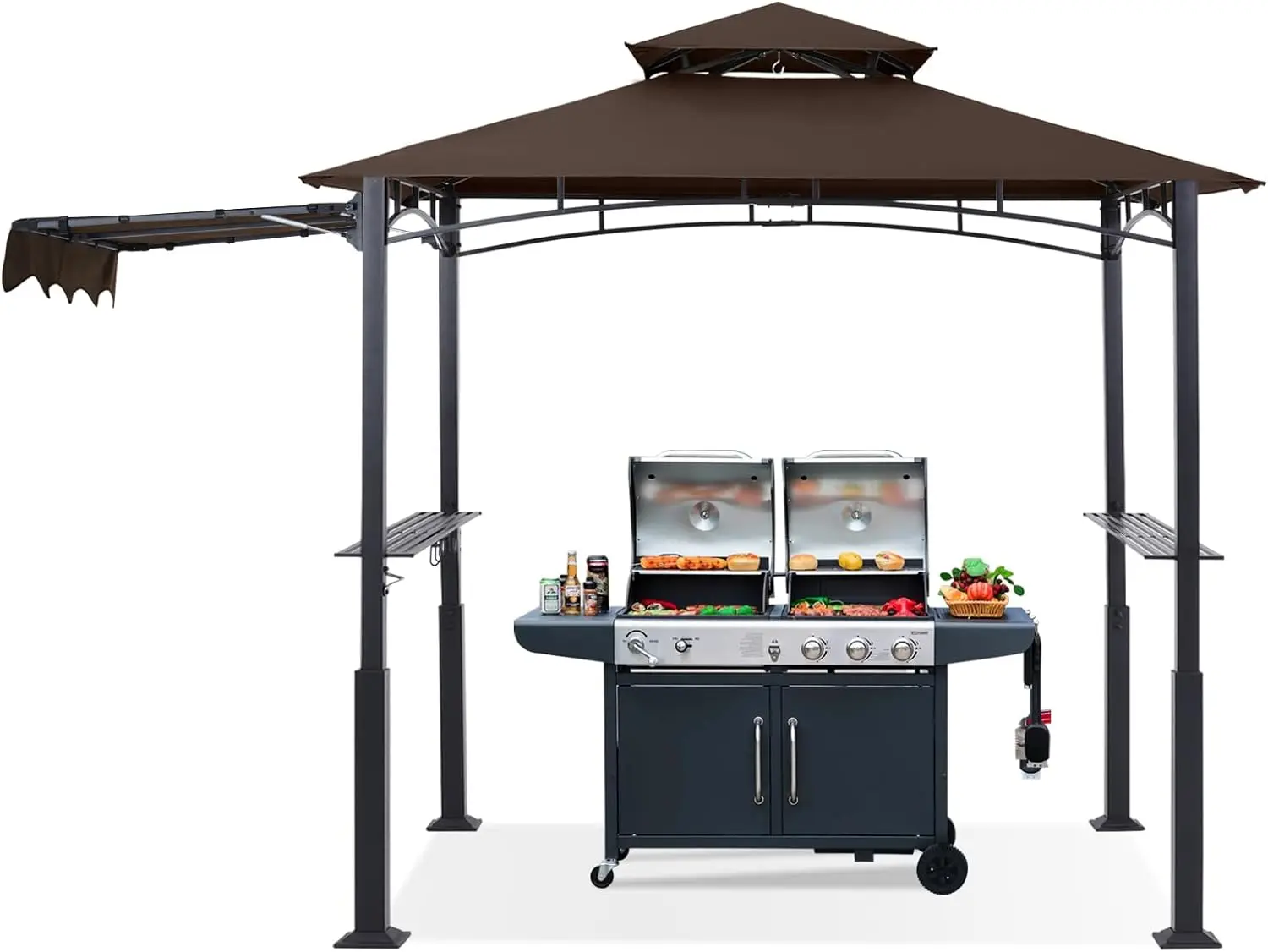 Outdoor Grill Canopy BBQ Gazebo Barbecue Canopy with LED Lights for Backyard, Lawn and Patio (Brown)
Outdoor Grill Canopy BBQ Gazebo Barbecue Canopy with LED Lights for Backyard, Lawn and Patio (Brown)