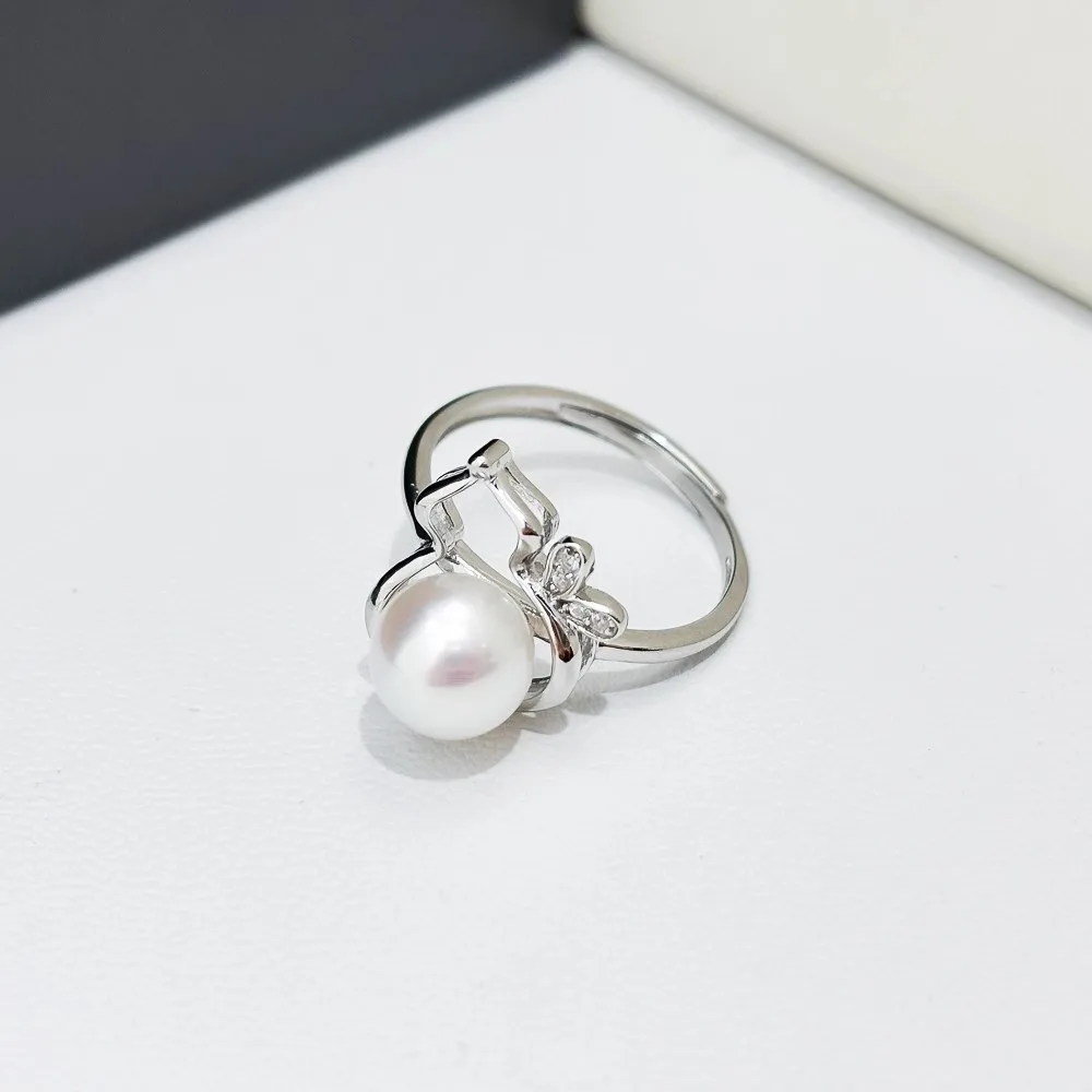 S925 Silver Sterling Ring Inlaid Zirconia Half Hole Pearl Ring Base Resizable Design DIY Handmade Fine Jewelry Ring Accessories
S925 Silver Sterling Ring Inlaid Zirconia Half Hole Pearl Ring Base Resizable Design DIY Handmade Fine Jewelry Ring Accessories