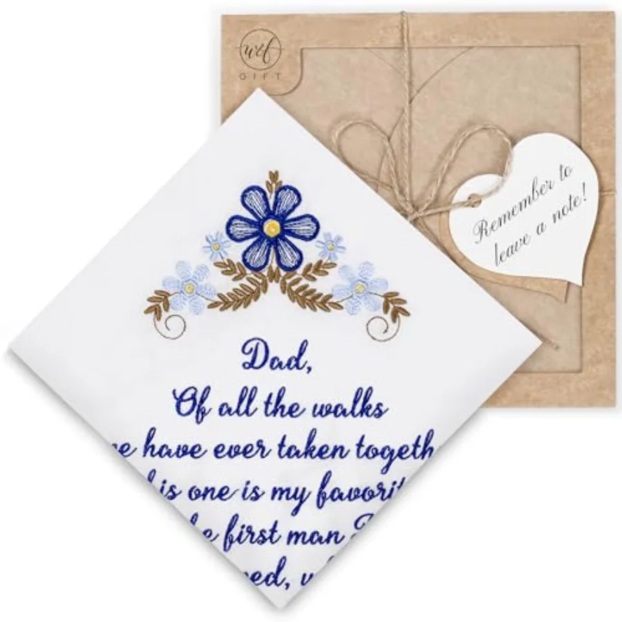 WandF GIFT Embroidered Wedding Handkerchief - Mom, Dad, New Mom, New Dad and Grandma
WandF GIFT Embroidered Wedding Handkerchief - Mom, Dad, New Mom, New Dad and Grandma