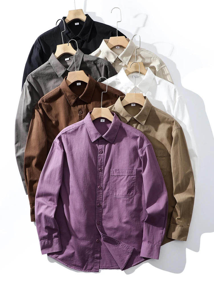 Новая мужская повседневная хлопковая рубашка с длинным рукавом, комфортная, дышащая, свободного кроя, на пуговицах, для осени, базовый слой
Новая мужская повседневная хлопковая рубашка с длинным рукавом, комфортная, дышащая, свободного кроя, на пуговицах, для осени, базовый слой