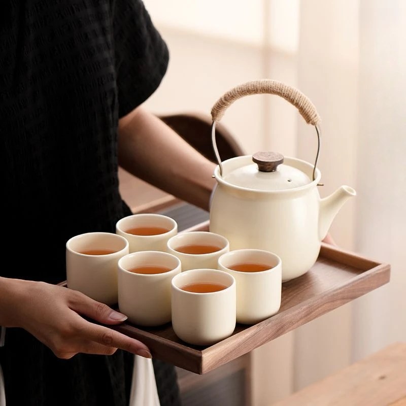 ceramic water set, North American walnut tray, water cup, kettle set, can be heated and resistant to high temperature
ceramic water set, North American walnut tray, water cup, kettle set, can be heated and resistant to high temperature