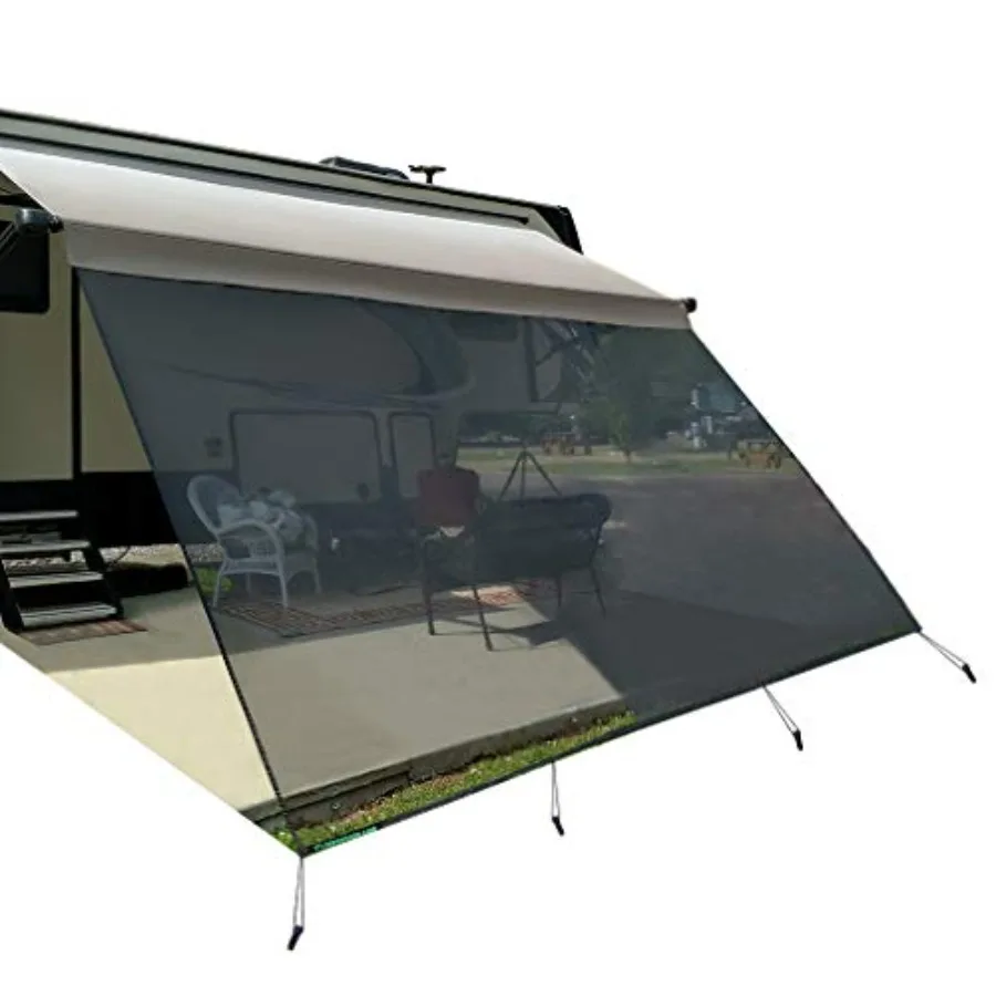 RV awning sun shade screen 10' x 12' 3'' for 13' awning, black polyester mesh, front sun blocking, motorhome/camping/trailer us
RV awning sun shade screen 10' x 12' 3'' for 13' awning, black polyester mesh, front sun blocking, motorhome/camping/trailer us