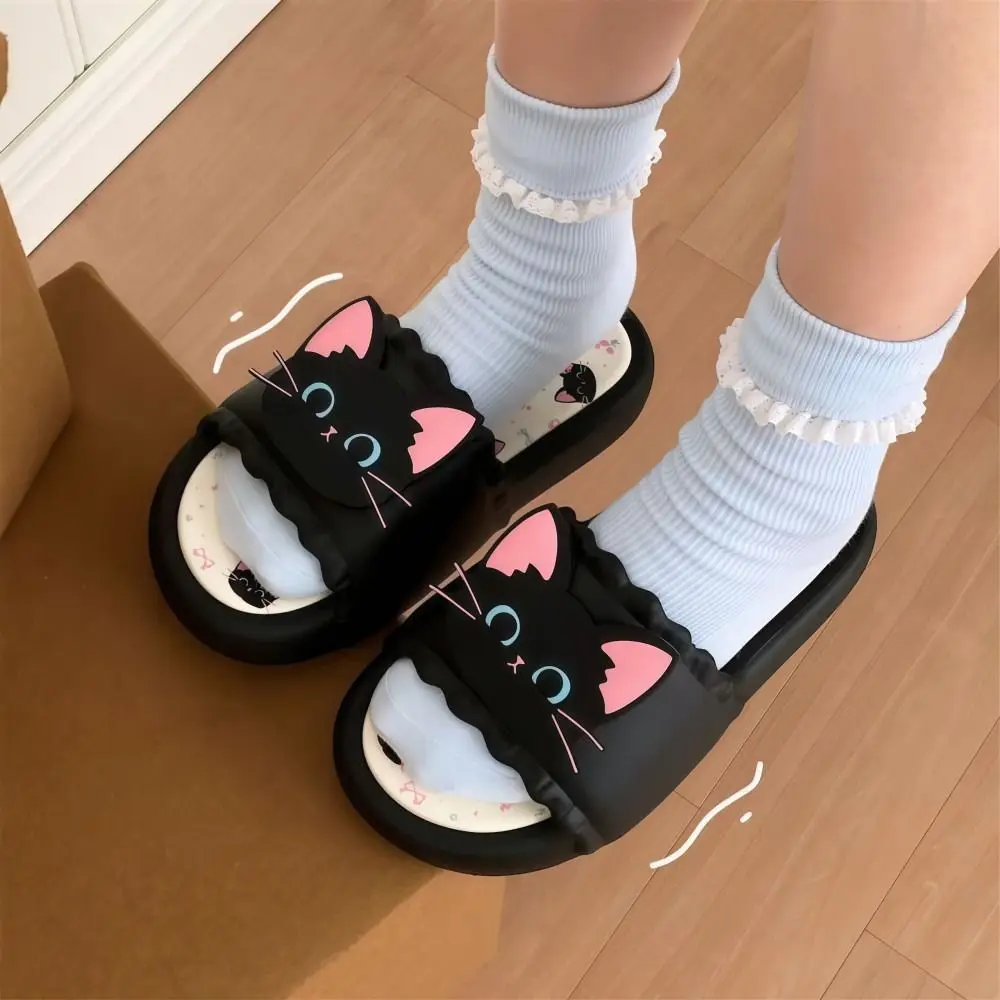 High Quality Thick Bottom Cat Slippers Solid Color Soft Sole Beach Shoes Non Slip Cute Kitten Sandals For Couples and Women
High Quality Thick Bottom Cat Slippers Solid Color Soft Sole Beach Shoes Non Slip Cute Kitten Sandals For Couples and Women