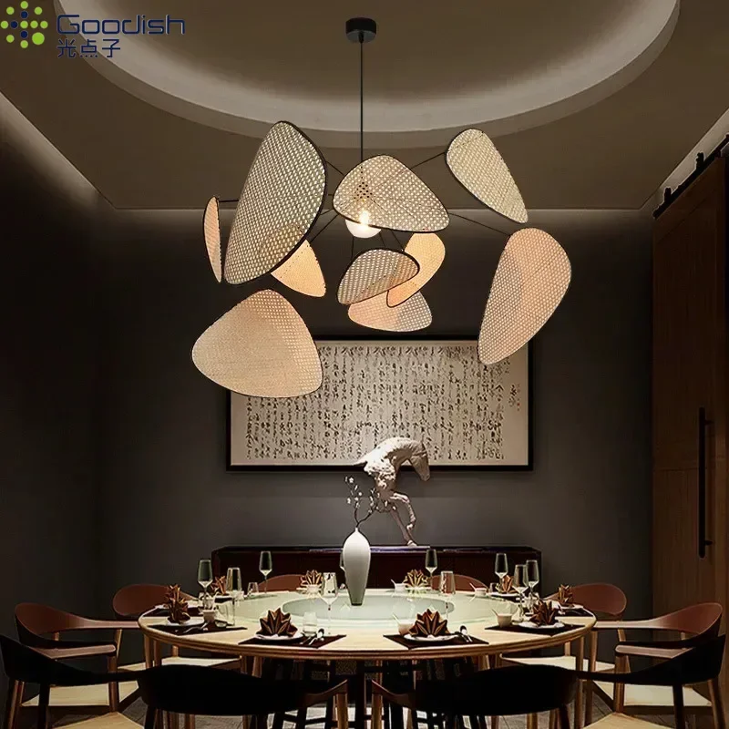Japanese Wabi Sabi Art LED Pendant Lights Nordic Luxury Bamboo Rattan Lamp for Living Dining Bed Room Home Decoration Chandelier 
Japanese Wabi Sabi Art LED Pendant Lights Nordic Luxury Bamboo Rattan Lamp for Living Dining Bed Room Home Decoration Chandelier