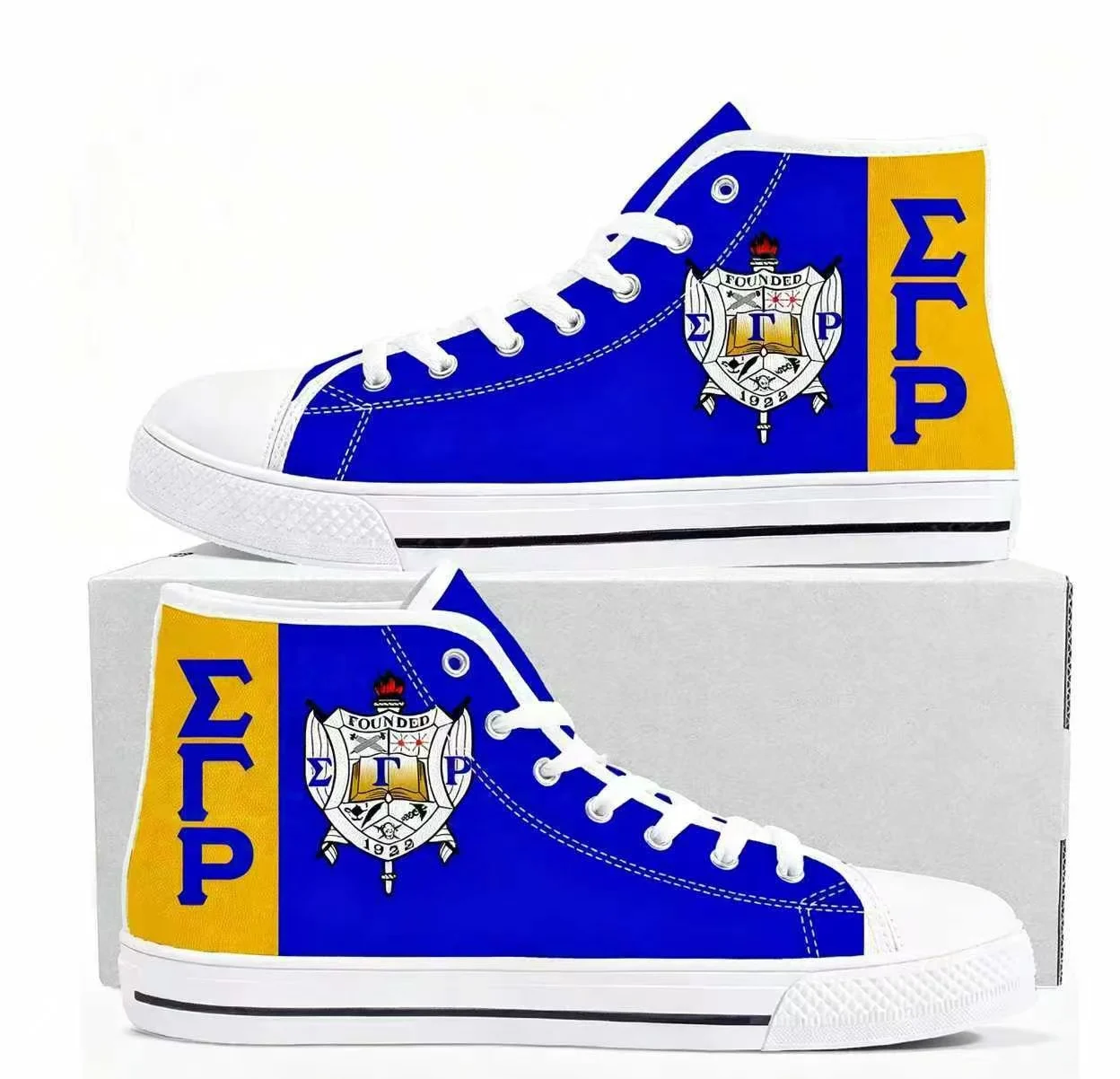 Rho Sorority ΣΓP 1922 High Top Sneakers Sigma Gamma Mens Womens Teenager Canvas Sneaker Casual Custom Made Shoes Customize Shoe
Rho Sorority ΣΓP 1922 High Top Sneakers Sigma Gamma Mens Womens Teenager Canvas Sneaker Casual Custom Made Shoes Customize Shoe