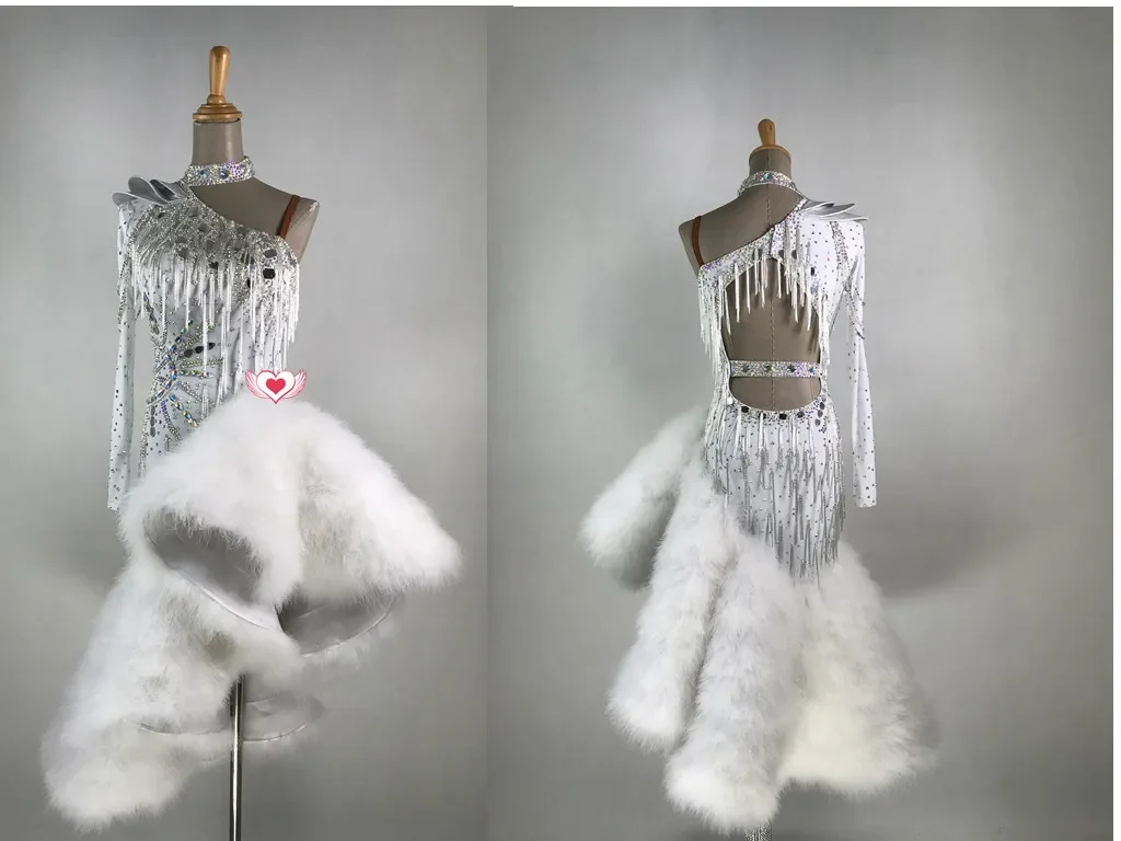 New luxury Feather Customized Latin Rumba Dance Dress Competition Party Costume For Girls or Women Fast Free Shipping
New luxury Feather Customized Latin Rumba Dance Dress Competition Party Costume For Girls or Women Fast Free Shipping