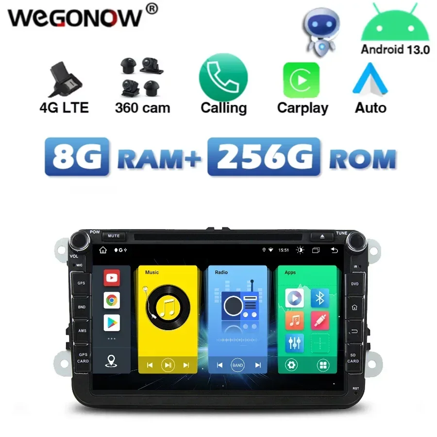 720P 4G SIM беспроводной автомобильный DVD-плеер Android 13,0 8 ГБ + 256 ГБ GPS RDS радио Wi-Fi Bluetooth для VW PASSAT Tiguan Skoda Leon
720P 4G SIM беспроводной автомобильный DVD-плеер Android 13,0 8 ГБ + 256 ГБ GPS RDS радио Wi-Fi Bluetooth для VW PASSAT Tiguan Skoda Leon
