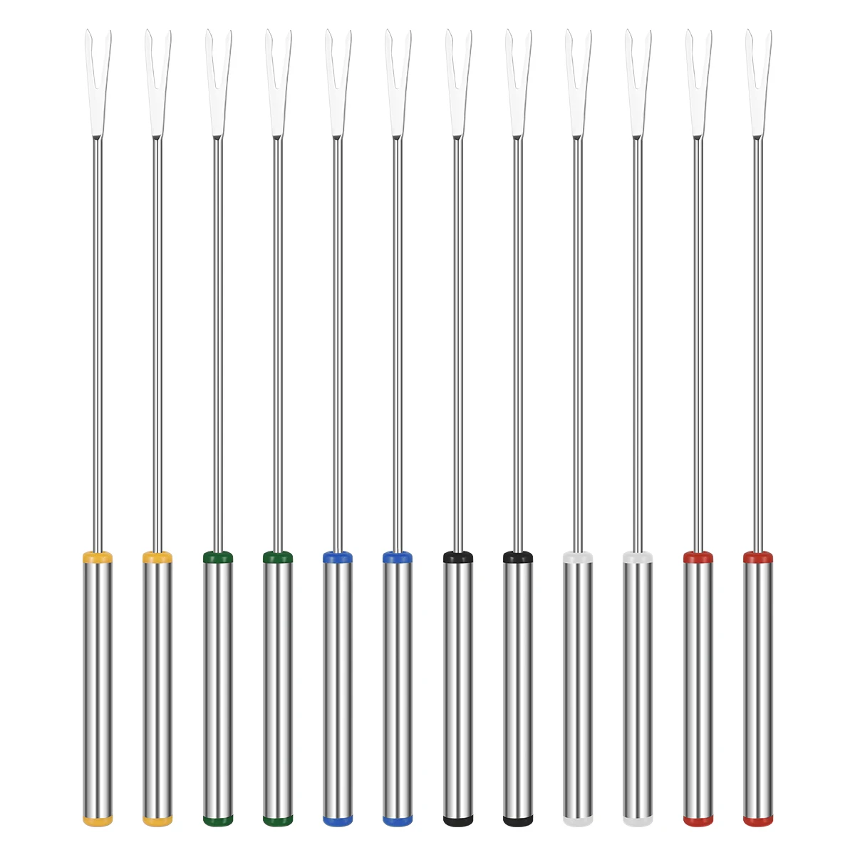 12 Pcs Stainless Steel Dessert Forks 24cm Fondue Fork Chocolate Cheese Sturdy Long Body Heat Insulating Handle Fruit Food
12 Pcs Stainless Steel Dessert Forks 24cm Fondue Fork Chocolate Cheese Sturdy Long Body Heat Insulating Handle Fruit Food
