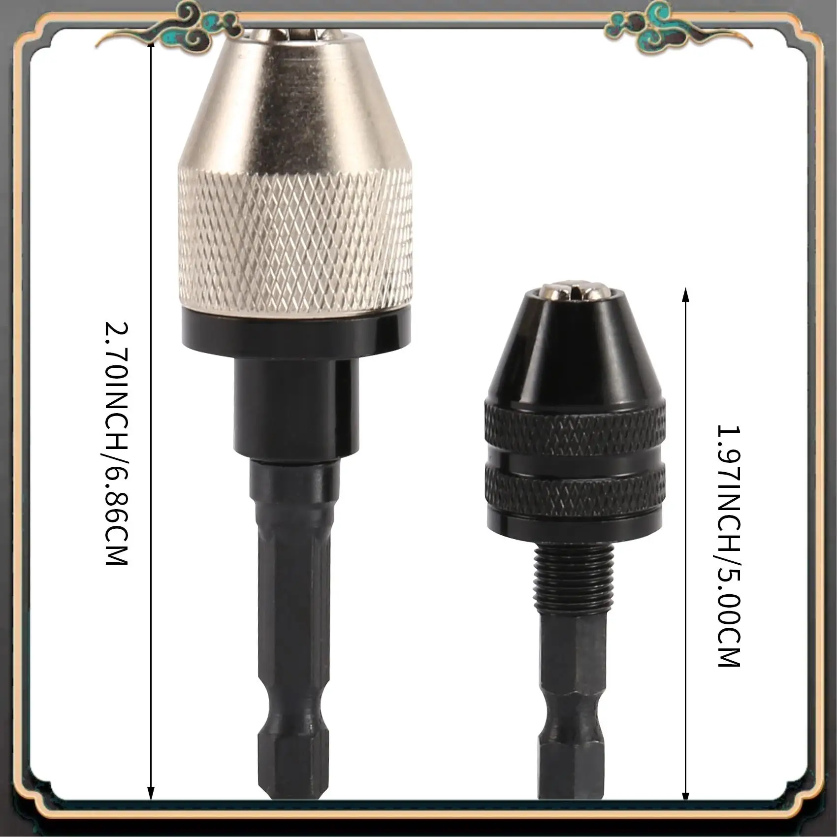M45K-2 Pieces Keyless Drill Chuck 1/4 Inch Hex Shank Keyless Drill Chuck Fast Change Adapter In 0.3-6.5 Mm, 0.3-3.6 Mm
M45K-2 Pieces Keyless Drill Chuck 1/4 Inch Hex Shank Keyless Drill Chuck Fast Change Adapter In 0.3-6.5 Mm, 0.3-3.6 Mm