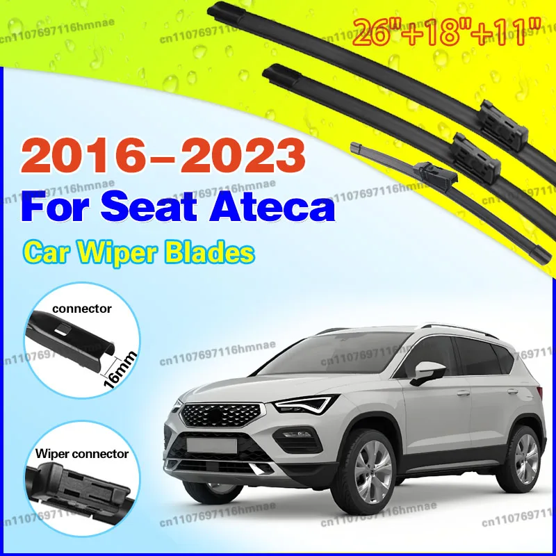 Wiper LHD Front & Rear Wiper Blades Set For Seat Ateca 2016 - 2023 Windshield Windscreen Window Brushes 26"18"11"
Wiper LHD Front & Rear Wiper Blades Set For Seat Ateca 2016 - 2023 Windshield Windscreen Window Brushes 26"18"11"
