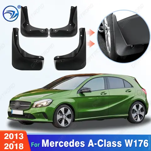 For Mercedes Benz A-Class W176 Hatchback 2013 2014 2015 2016 2017 2018 Fender Mudflaps Splash Guards  Mudguards Mud Flaps