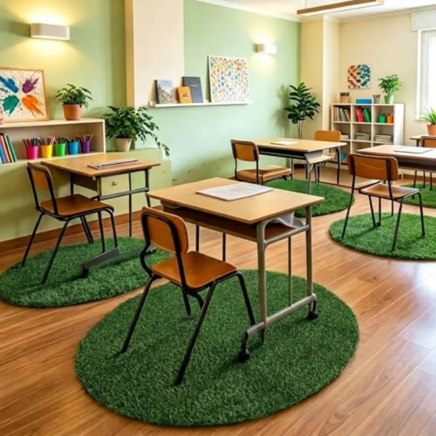2 Pack Artificial Grass Mats for Class 39 Inch Round Classroom Rug Floor Cushions Soft First Day of School Educational Mat Non
2 Pack Artificial Grass Mats for Class 39 Inch Round Classroom Rug Floor Cushions Soft First Day of School Educational Mat Non