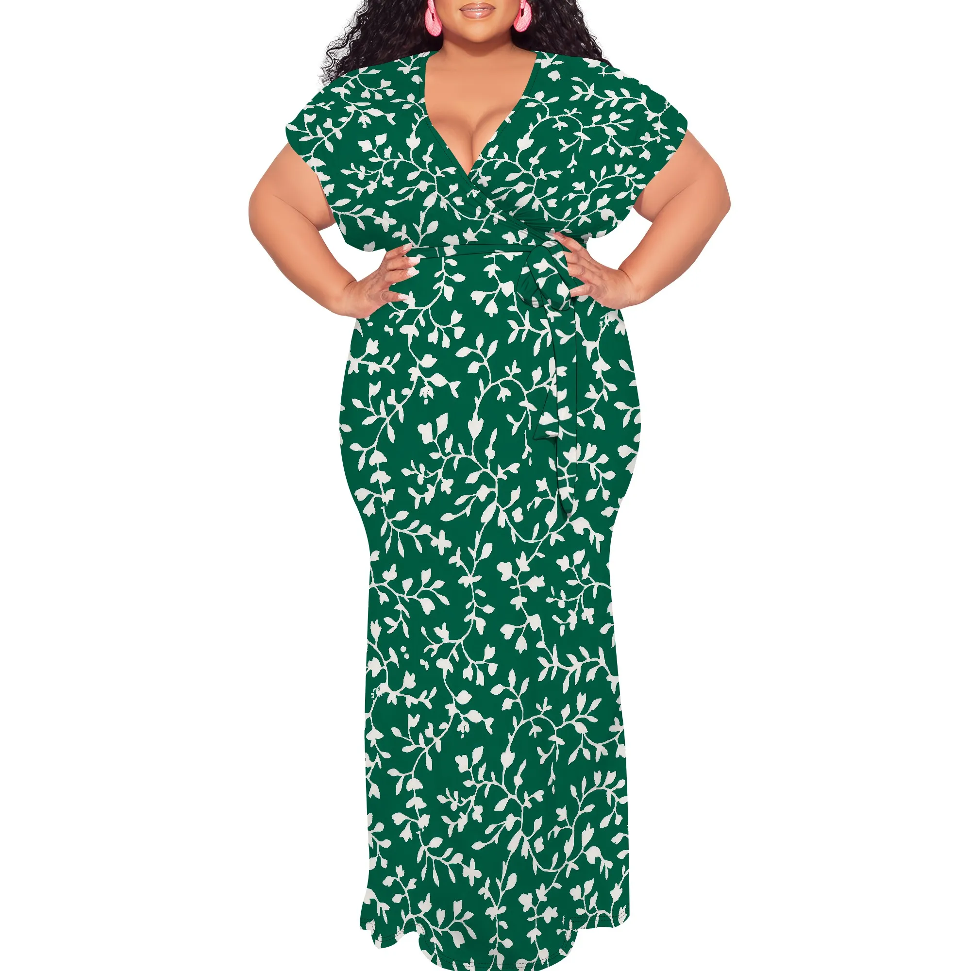 Plus Size Dress Women's V Neck A-Line Knee Length Wrap Swing Dresses Plus Size A Line Party Mini Dress
Plus Size Dress Women's V Neck A-Line Knee Length Wrap Swing Dresses Plus Size A Line Party Mini Dress