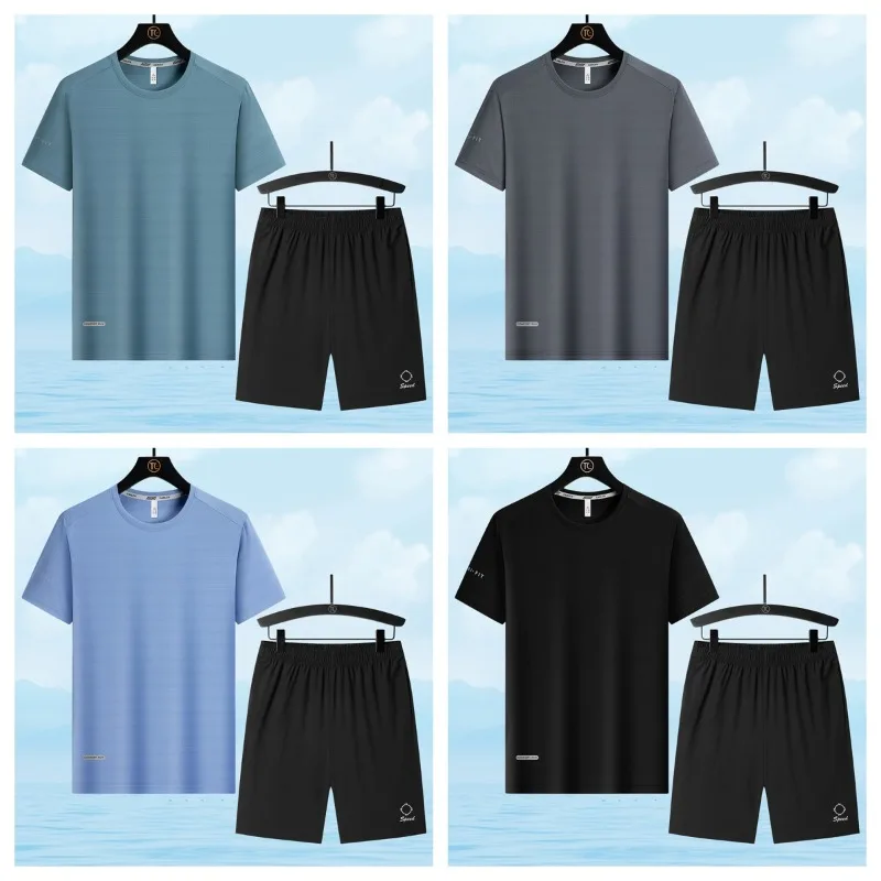 Men Trendy Loose Ice Silk Quick Drying Sportswear 2-piece Set Outdoor Comprehensive Training Lightweight Breathable Casual Suit
Men Trendy Loose Ice Silk Quick Drying Sportswear 2-piece Set Outdoor Comprehensive Training Lightweight Breathable Casual Suit