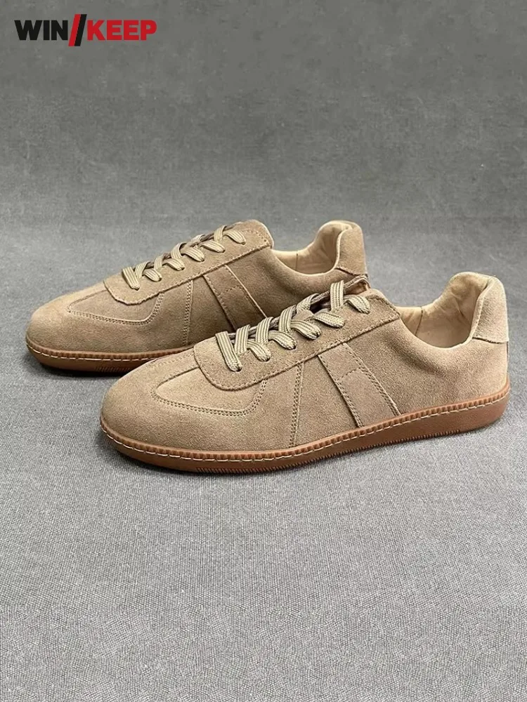 Mens Vintage Lace Up Suede Real Leather Breathable Sneakers Comfortable Platform Trainers Handmade Running Sport Shoes Jogging
Mens Vintage Lace Up Suede Real Leather Breathable Sneakers Comfortable Platform Trainers Handmade Running Sport Shoes Jogging