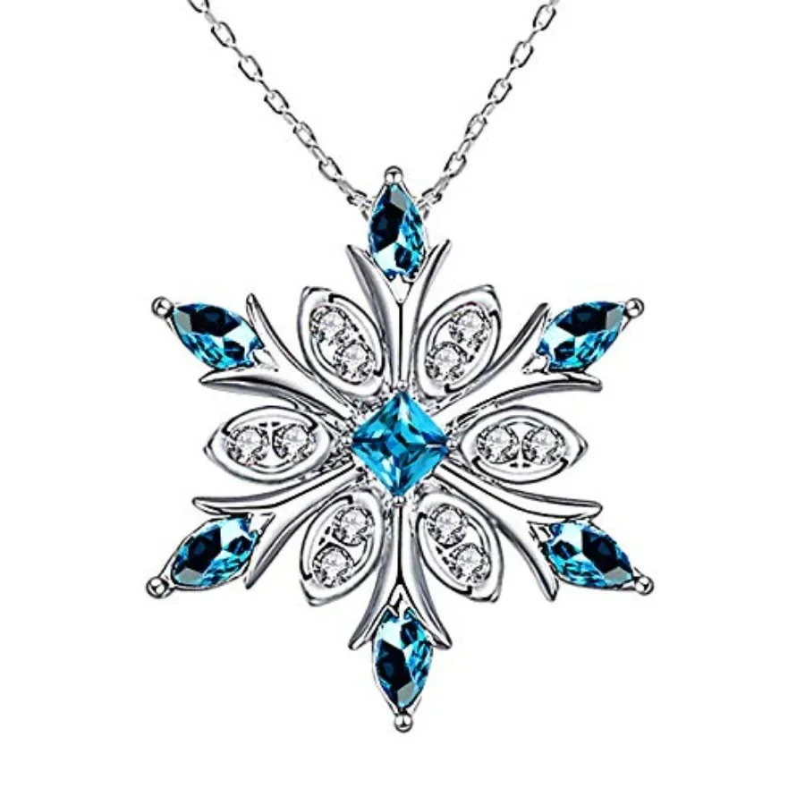 Women's 925 Sterling Silver Crystals Snowflake Pendant Fashion Necklace Collarbone Chain
Women's 925 Sterling Silver Crystals Snowflake Pendant Fashion Necklace Collarbone Chain