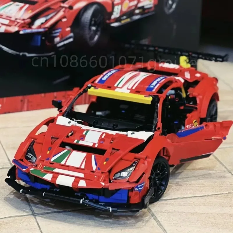 488 GTE гоночный автомобиль, строительные блоки 42125, комплект моделей кирпичей MOC Technics, сборка транспортных средств, игрушки для детей, взрослых, подарки
488 GTE гоночный автомобиль, строительные блоки 42125, комплект моделей кирпичей MOC Technics, сборка транспортных средств, игрушки для детей, взрослых, подарки