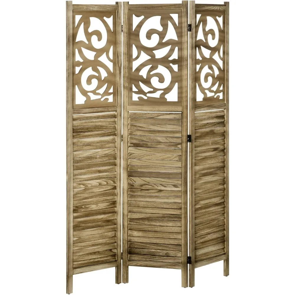 3 Panel Room Divider, 5.5' Tall Wood Indoor Portable Folding Brown, Screens & Room Dividers
3 Panel Room Divider, 5.5' Tall Wood Indoor Portable Folding Brown, Screens & Room Dividers