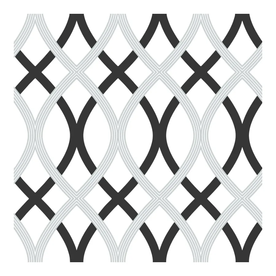 Black and Silver Lattice Vinyl Peel And Stick Wallpaper 216-in by 20.5-in 30.75 sq. ft.
Black and Silver Lattice Vinyl Peel And Stick Wallpaper 216-in by 20.5-in 30.75 sq. ft.