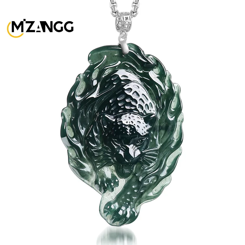 Natural Jadeite Blue Water Fierce Fire Black Panther Pendant Hand-carved Exquisite Charm Ice-grade Jade Necklace Unisex Gift
Natural Jadeite Blue Water Fierce Fire Black Panther Pendant Hand-carved Exquisite Charm Ice-grade Jade Necklace Unisex Gift