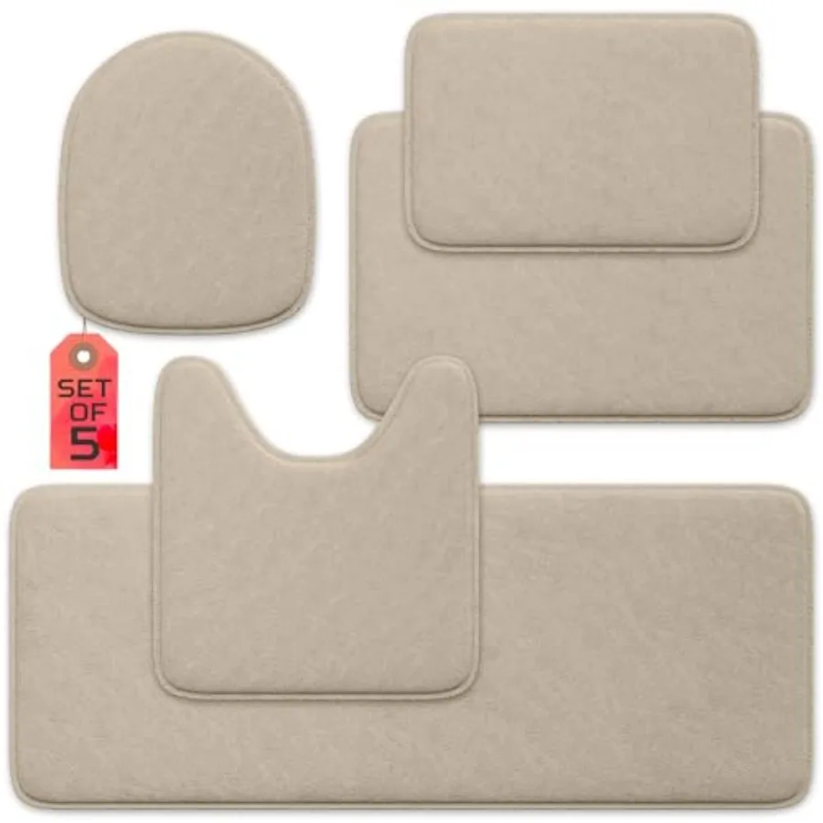 Bathroom Rug - Memory Foam Bath Mats, Non-Slip, Ultra-Soft, Water Absorbent, Machine Washable Bathroom Rugs
Bathroom Rug - Memory Foam Bath Mats, Non-Slip, Ultra-Soft, Water Absorbent, Machine Washable Bathroom Rugs