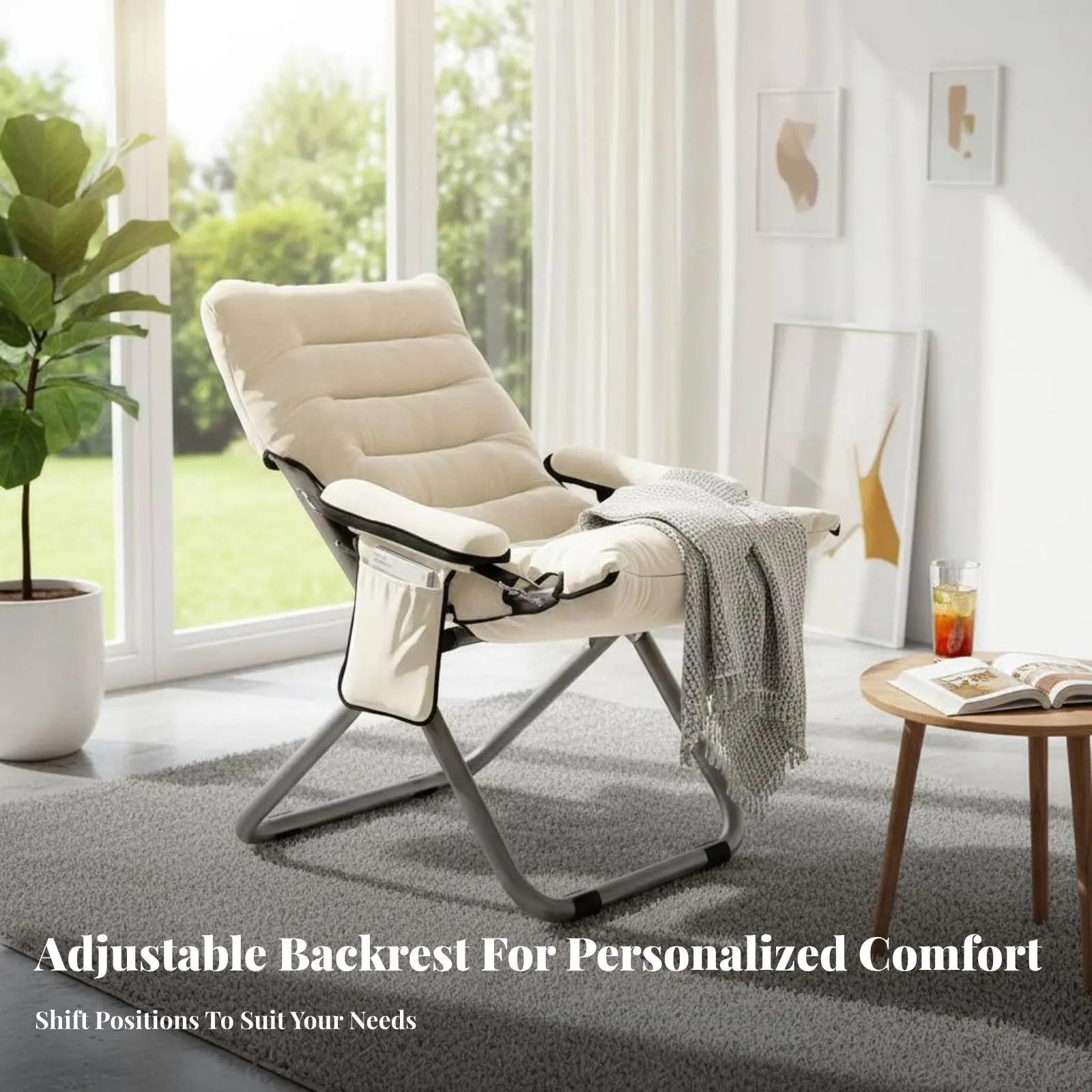 Adjustable Recliner Chair Foldable Design Padded Folding Recliner Space-Saving Portable for Home Office
Adjustable Recliner Chair Foldable Design Padded Folding Recliner Space-Saving Portable for Home Office