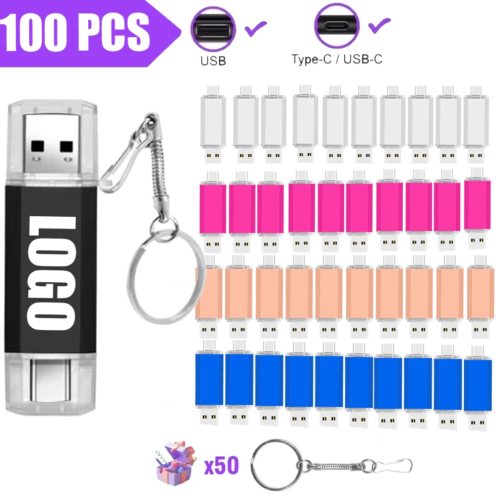 100pcs LOT Type C USB Flash Drive 128GB 2 IN 1 USB 2.0 Pen Drive 64GB 32GB 16GB 8GB 4GB Metal Pendrive Flash Drive Usb Флешка
100pcs LOT Type C USB Flash Drive 128GB 2 IN 1 USB 2.0 Pen Drive 64GB 32GB 16GB 8GB 4GB Metal Pendrive Flash Drive Usb Флешка