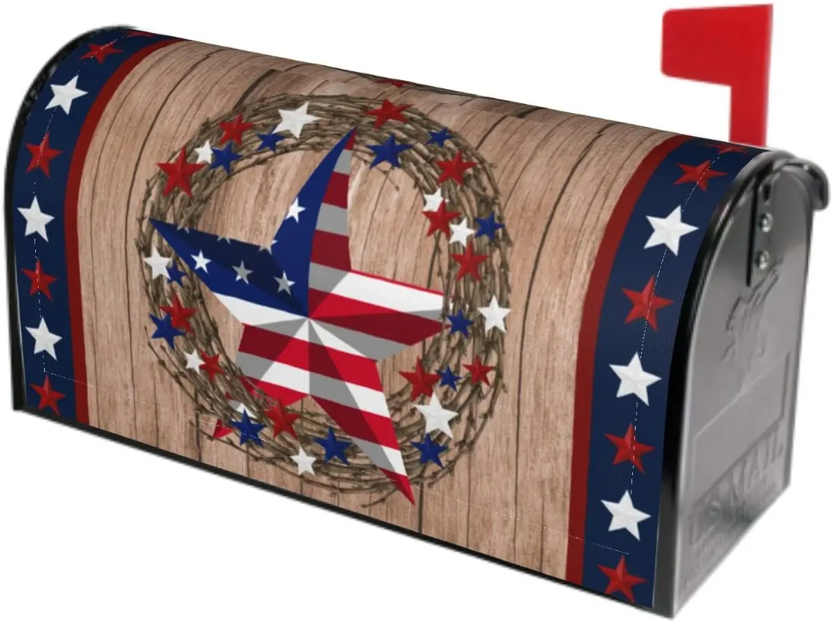 American Flag Star Mailbox Cover Magnetic 4th of July Independence Day Standard Size 21x18 In Farmhouse Rustic Welcome Post Box Wrap Garden Yard Home Decor
American Flag Star Mailbox Cover Magnetic 4th of July Independence Day Standard Size 21x18 In Farmhouse Rustic Welcome Post Box Wrap Garden Yard Home Decor