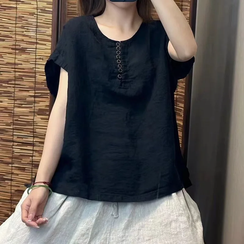 Plus Size Women's Summer Casual Solid Color Round Neck Short Sleeve T-Shirt Loose Office Lady Fashion New Arrival
Plus Size Women's Summer Casual Solid Color Round Neck Short Sleeve T-Shirt Loose Office Lady Fashion New Arrival