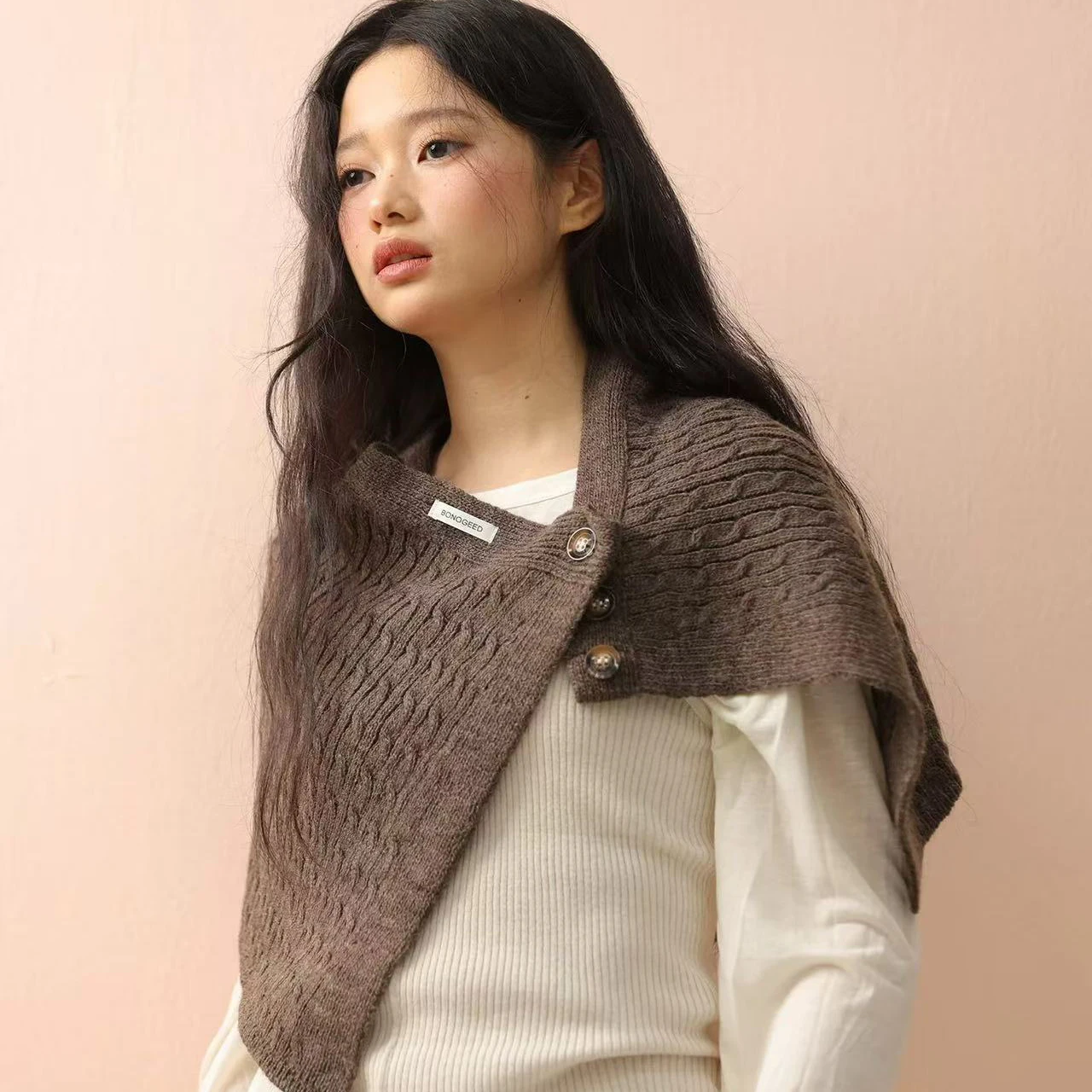 Зимняя корейская верхняя одежда, шаль, занавеска, стильная модная тенденция, вязаная теплая юбка до половины тела, осенние аксессуары для покупок для девочек 
Зимняя корейская верхняя одежда, шаль, занавеска, стильная модная тенденция, вязаная теплая юбка до половины тела, осенние аксессуары для покупок для девочек