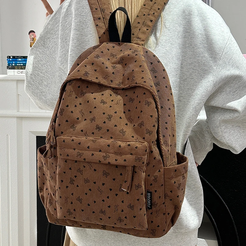New Fashion Women Backpack Corduroy Cute Female Backpack For Teenger Girls Student School Bag Commuter Versatile Travel Backbag
New Fashion Women Backpack Corduroy Cute Female Backpack For Teenger Girls Student School Bag Commuter Versatile Travel Backbag