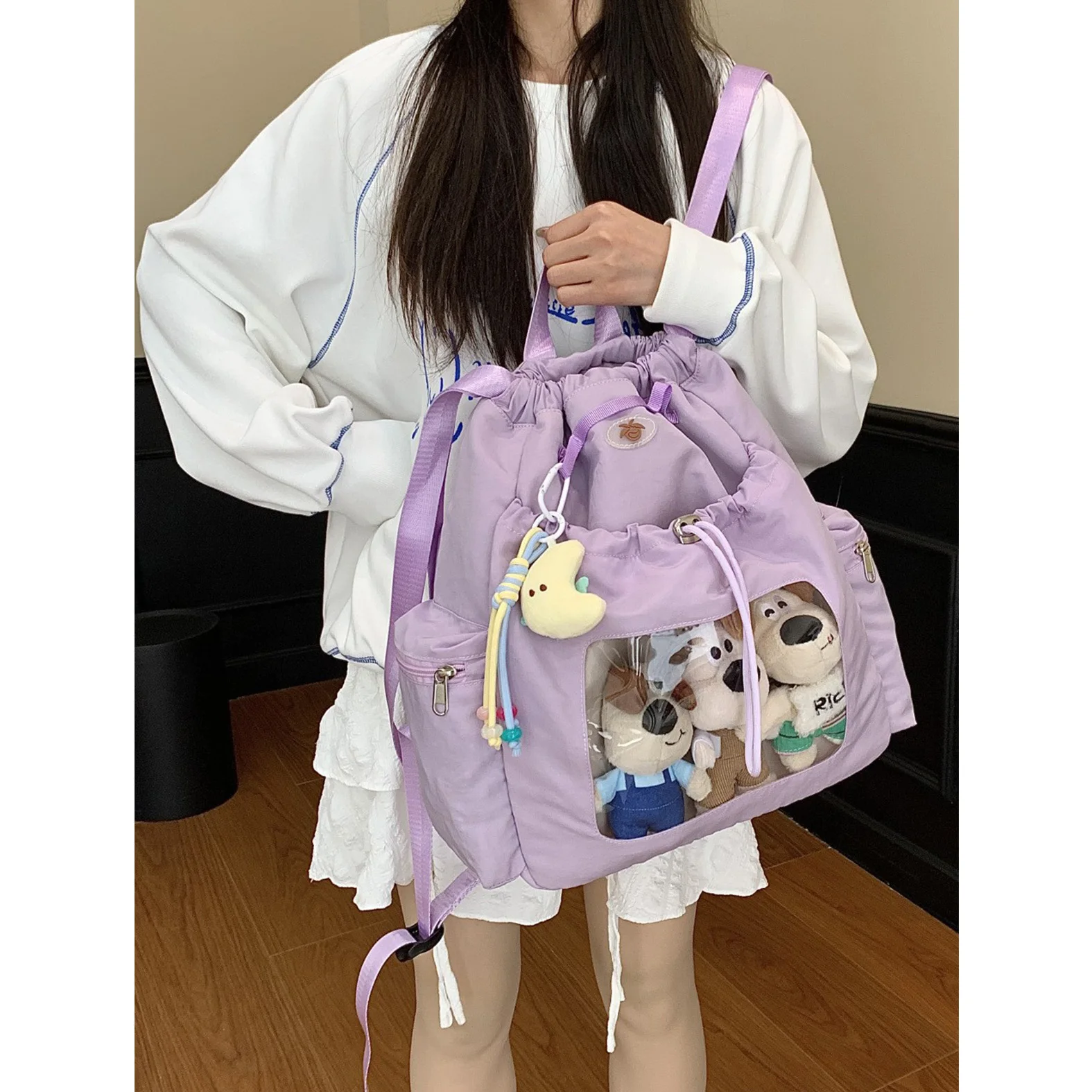 Backpack, youthful and versatile, girl's heart, drawstring drawstring drawstring, drawstring bag, commuter travel backpack
Backpack, youthful and versatile, girl's heart, drawstring drawstring drawstring, drawstring bag, commuter travel backpack