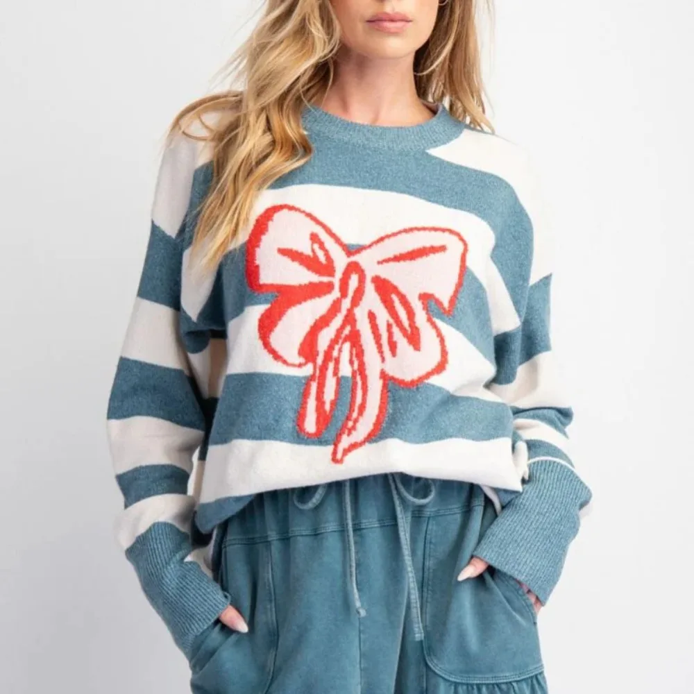 Women's Jacquard Knitted Sweater Hoodie Long Sleeve Bow Casual Round Neck Autumn/Winter New Collection
Women's Jacquard Knitted Sweater Hoodie Long Sleeve Bow Casual Round Neck Autumn/Winter New Collection