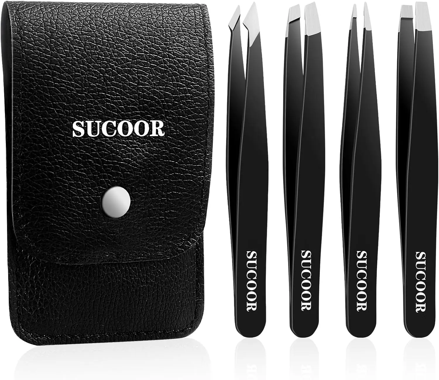 4Pcs Professional Stainless Steel Tweezers for Women's Facial Hair, Eyebrow, Splinter, Blackhead & Ingrown Hair Removal
4Pcs Professional Stainless Steel Tweezers for Women's Facial Hair, Eyebrow, Splinter, Blackhead & Ingrown Hair Removal